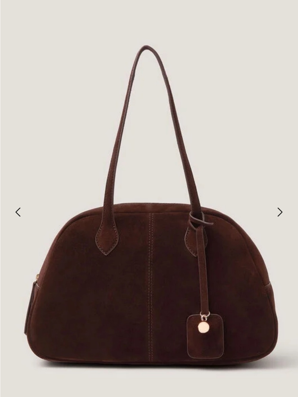 Monsoon London Dalia Suede Bowler Bag